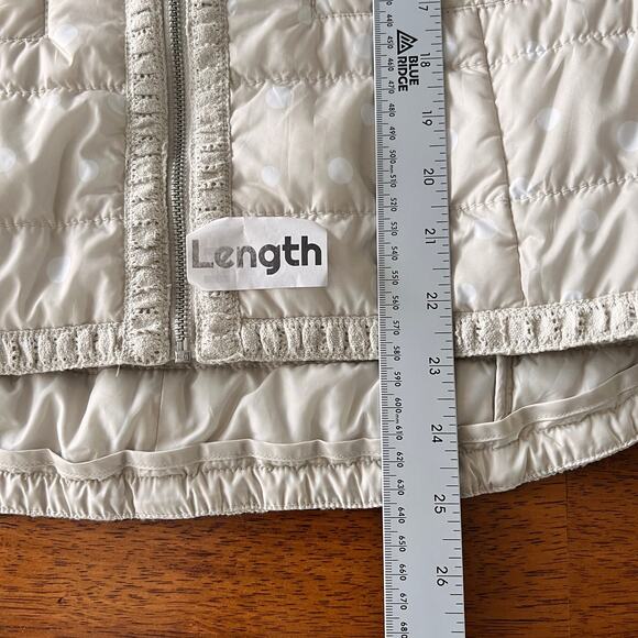 Chico's Women's M Vest Quilted Puffer Polka Dot Full Zip Lightweight Casual Chic - Picture 8 of 9